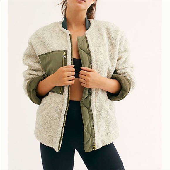 Free People Jackets & Blazers - NWT Free People Rivington Sherpa Fleece Jacket